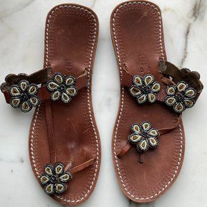 BEADED handmade thongs purchased in the South of France
